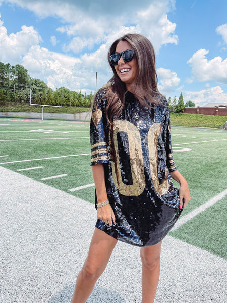 Gold + Black Sparkle Jersey – Indie Collection