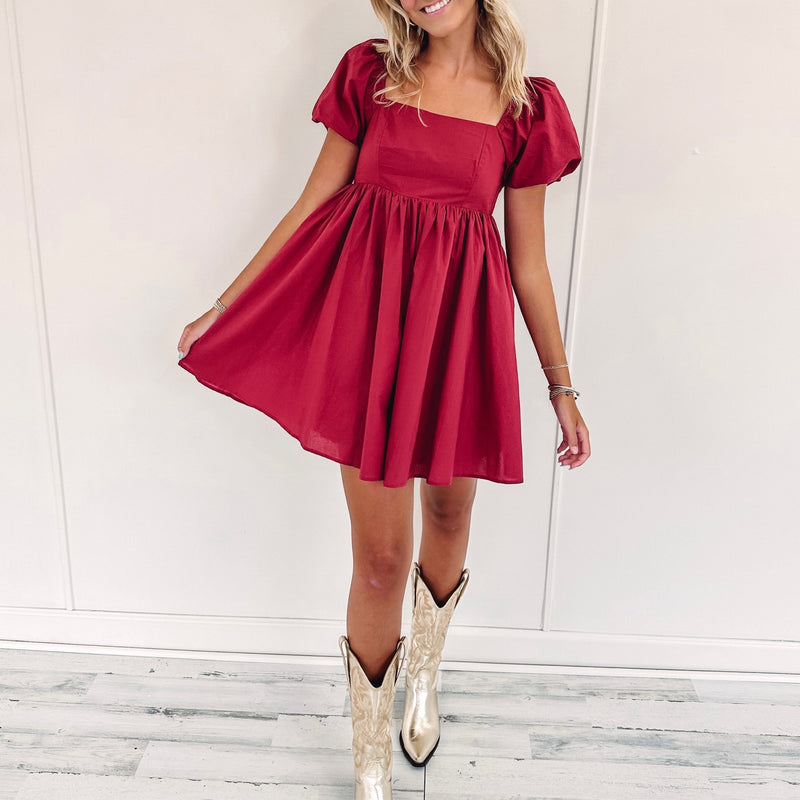 Juliette Dress - Burgundy