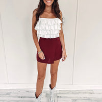 Addie Skort - Burgundy