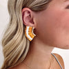 Wing Earrings - Gold/White