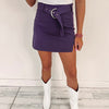 Kate Belted Skirt - Purple