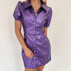 Purple Metallic Dress