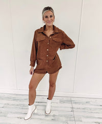 Callie Corduroy Romper