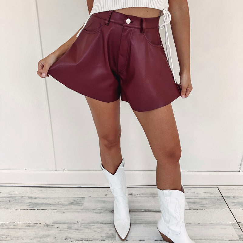 Georgina Shorts - Burgundy