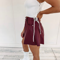 Georgina Shorts - Burgundy