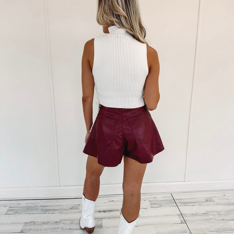 Georgina Shorts - Burgundy