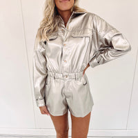 Bridget Romper - Champagne Gold