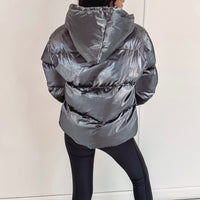 Metallic Puffer Jacket