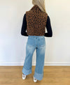 Cheetah Cropped Sherpa Vest