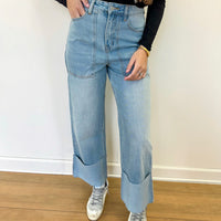 Cambrey Cuffed Straight Jeans