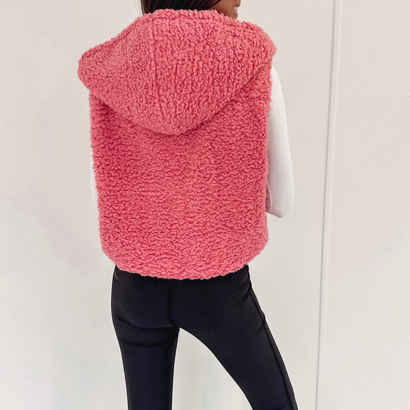 Teddy Vest - Pink