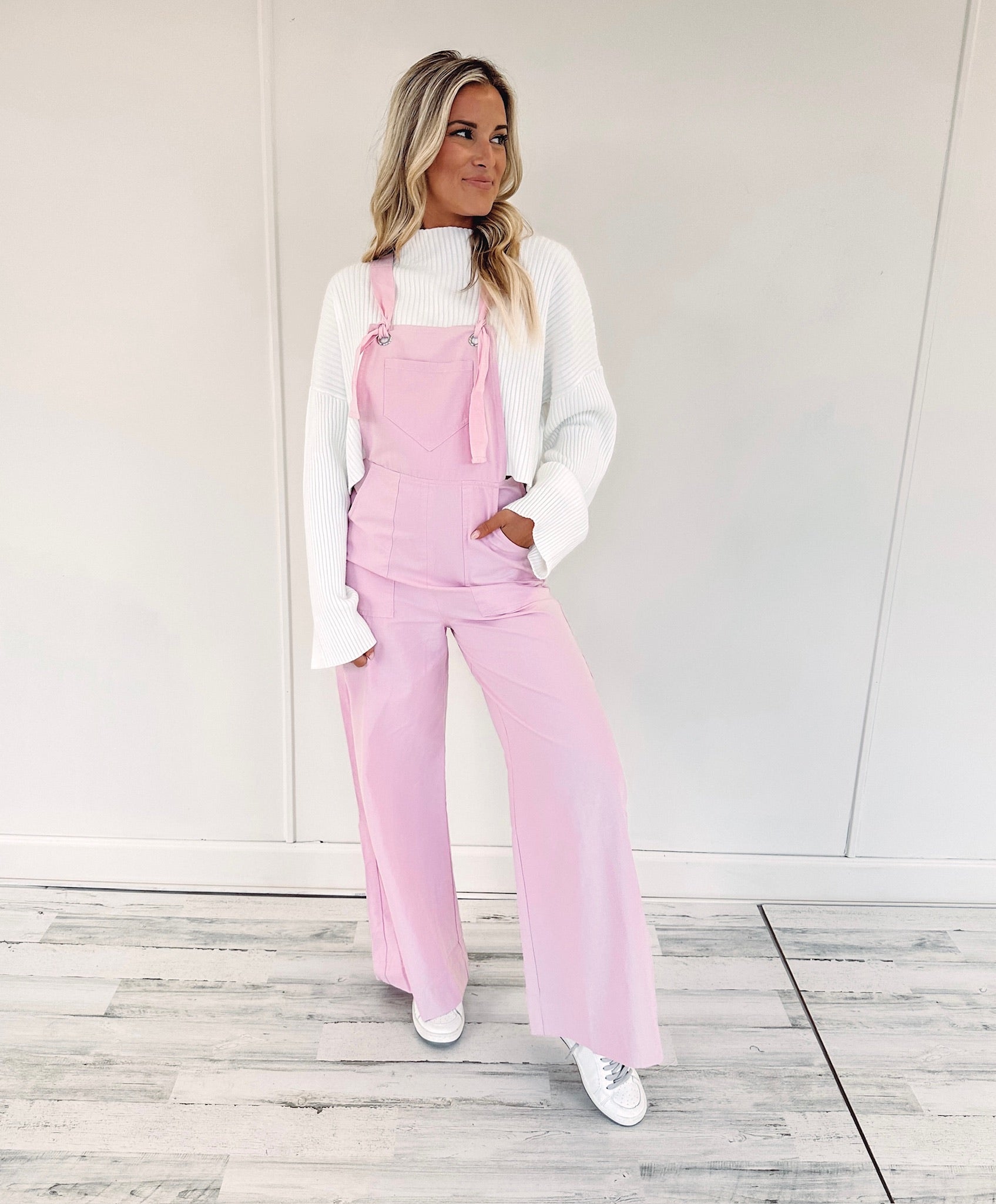 Ladies hot sale pink overalls