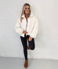 Savannah Puffer Jacket - Cream