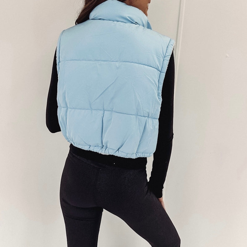 Charlotte Puffer Vest - Blue