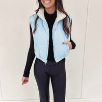 Charlotte Puffer Vest - Blue