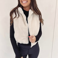 Charlotte Puffer Vest - White