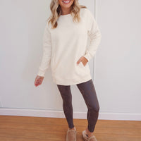 Natalie Fleece Pullover - Ivory