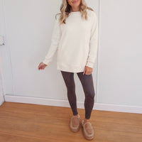 Natalie Fleece Pullover - Ivory