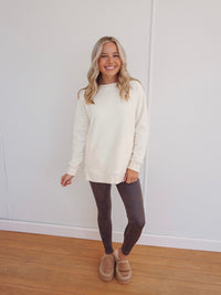 Natalie Fleece Pullover - Ivory