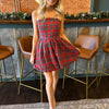 Plaid Mini Dress - Red