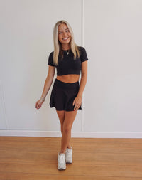 Jackie Cropped Top - Black