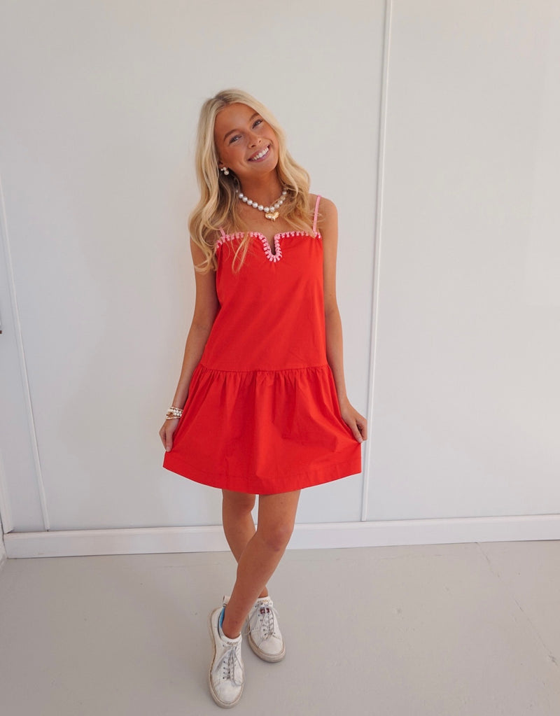 Lovers Mini Dress - Red/Pink