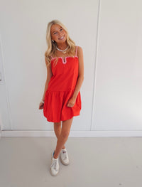 Lovers Mini Dress - Red/Pink