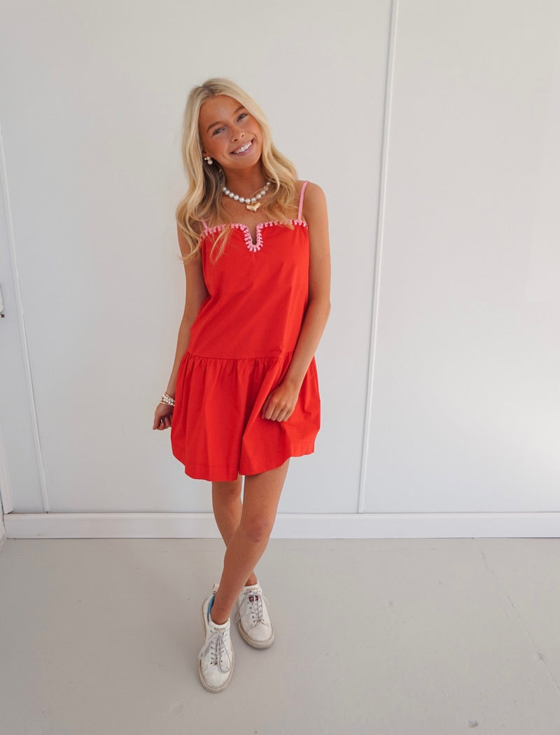 Lovers Mini Dress - Red/Pink