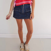 Dark Denim Mini Skirt