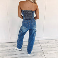 Kaylani Denim Corset Top