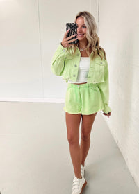 Lime Denim Jacket