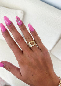 Pave Heart Ring