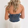 Kaylani Denim Corset Top