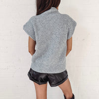 Mina Sweater Top - Grey