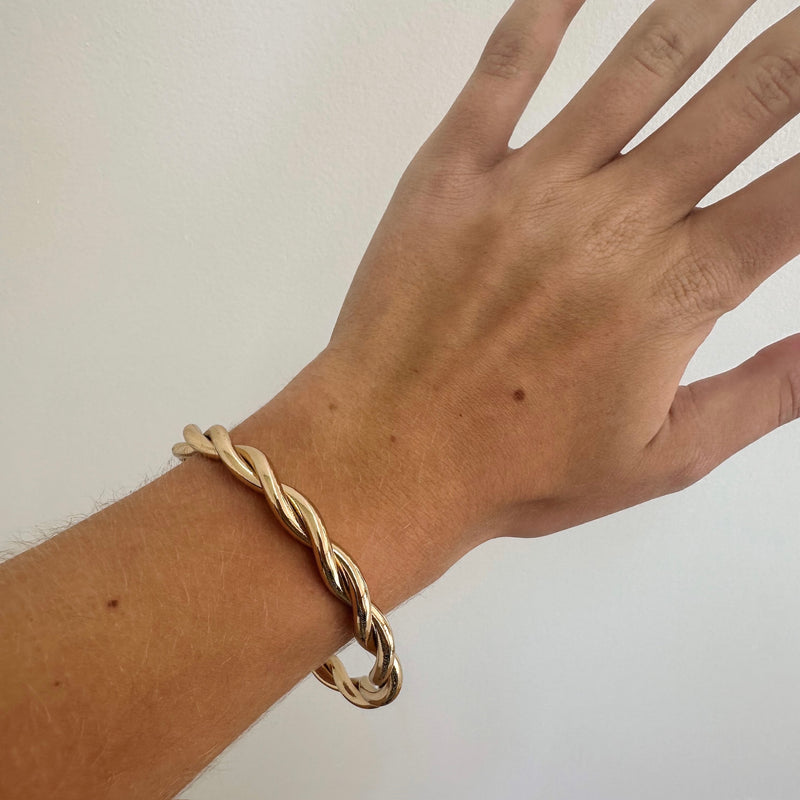 Gold Twist Cuff Bracelet