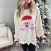 Santa Bow Pullover - Cream