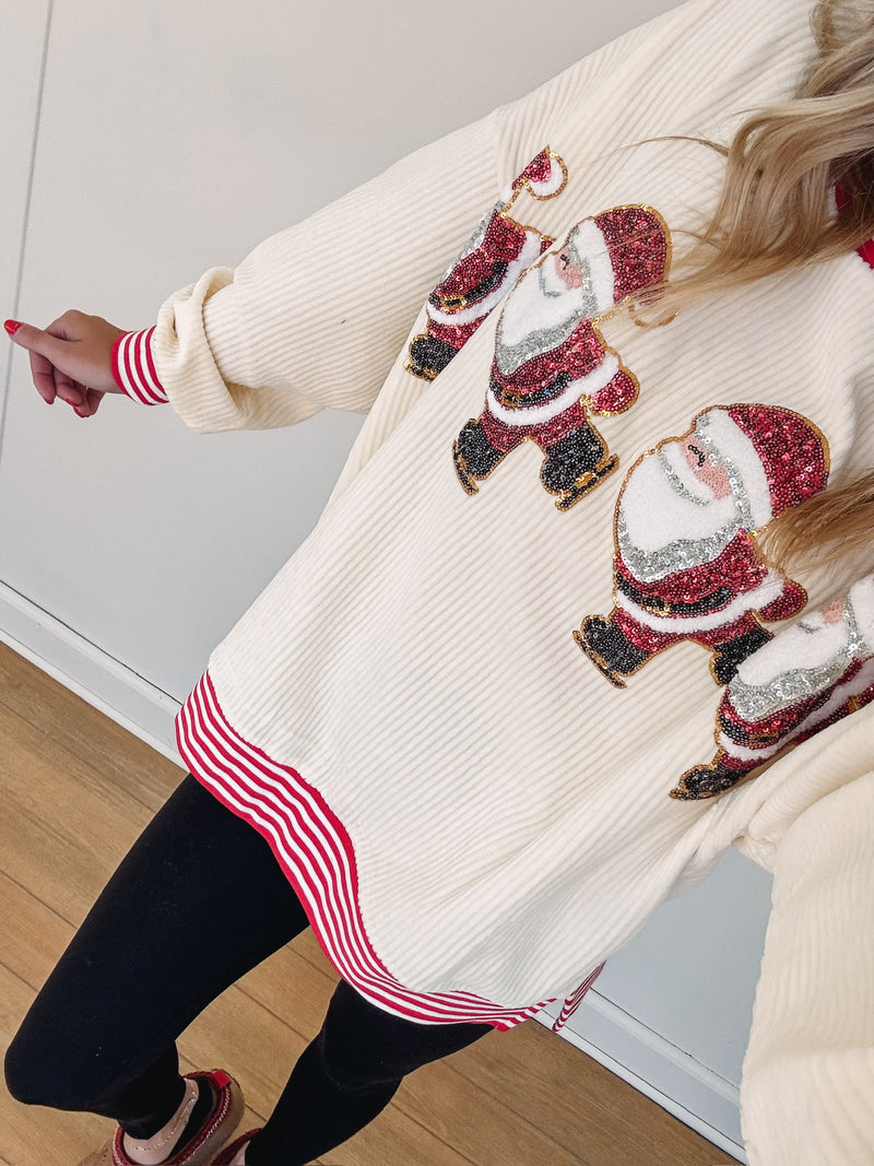 Skating Santa Pullover