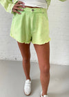 Lime Denim Shorts