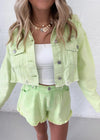 Lime Denim Jacket