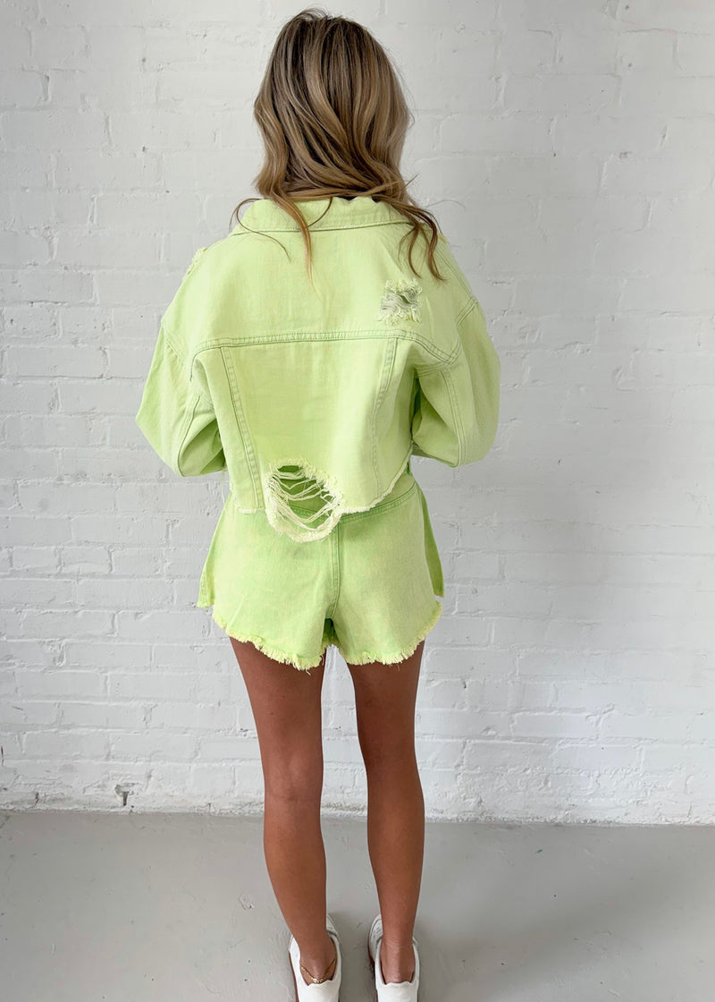 Lime Denim Jacket