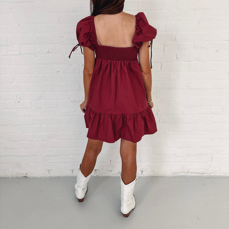 Ingrid Dress - Burgundy