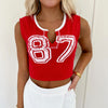 Taylor Crop Top - Red