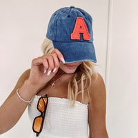 Denim 'A' Hat