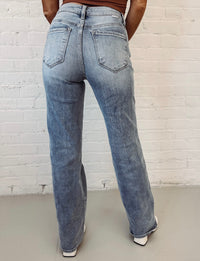 Melanie Mid Rise Straight Jeans