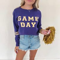 Gameday Sweater - Purple/Yellow