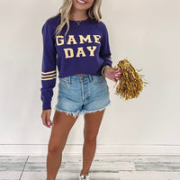 Gameday Sweater - Purple/Yellow