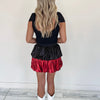 Abby Bubble Skirt - Red/Black