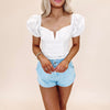 Kimberly Eyelet Top - White