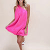 Off Shoulder Bubble Dress - Pink