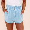 Blue Paperbag Shorts